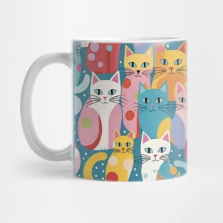 Vivid Whisker Whimsy: A Kaleidoscope of Colorful Cats Mug